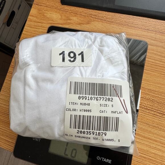 Madewell Essential Slim Tee WMNS S White Lightweight Cotton Stretch Short Sleeve - Picture 7 of 7